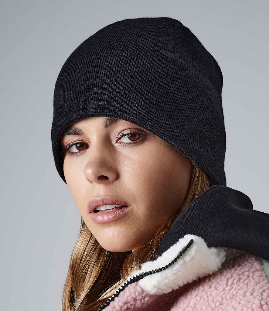 Beechfield Active Performance Beanie in ONE Black by Beechfield — Custom branded clothing by Print Press, featuring premium embroidery produced in our specialist print lab in the UK.