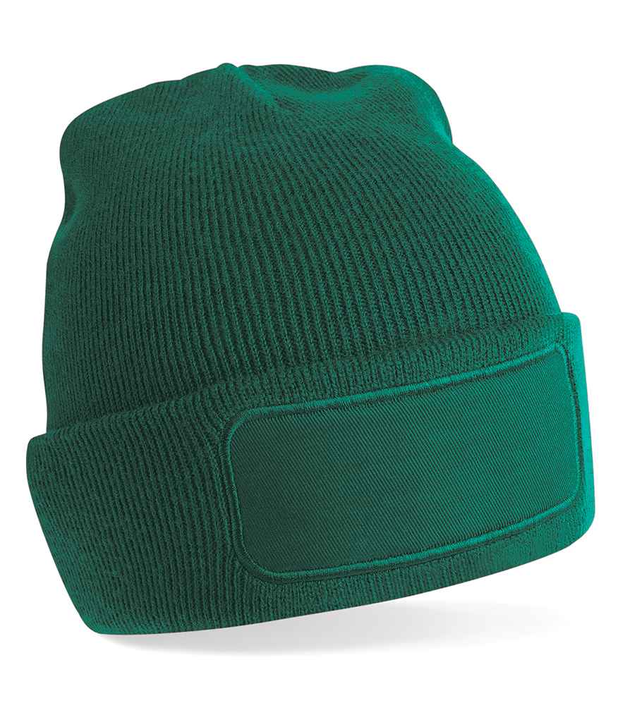 Beechfield Original Patch Beanie in ONE Bottle Green by Beechfield — Custom branded clothing by Print Press, featuring premium embroidery produced in our specialist print lab in the UK.