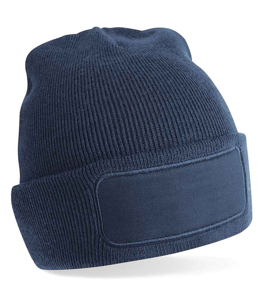 Beechfield Original Patch Beanie in ONE French Navy by Beechfield — Custom branded clothing by Print Press, featuring premium embroidery produced in our specialist print lab in the UK.