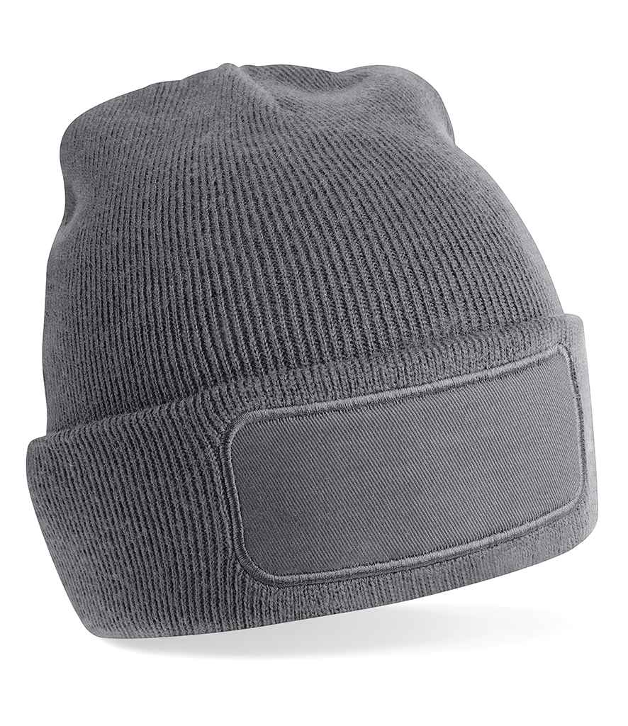 Beechfield Original Patch Beanie in ONE Graphite Grey by Beechfield — Custom branded clothing by Print Press, featuring premium embroidery produced in our specialist print lab in the UK.