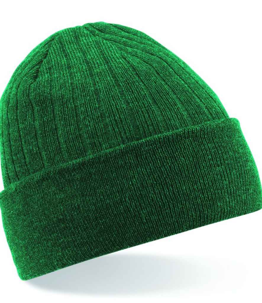 Beechfield Thinsulate™ Beanie in ONE Bottle Green by Beechfield — Custom branded clothing by Print Press, featuring premium embroidery produced in our specialist print lab in the UK.