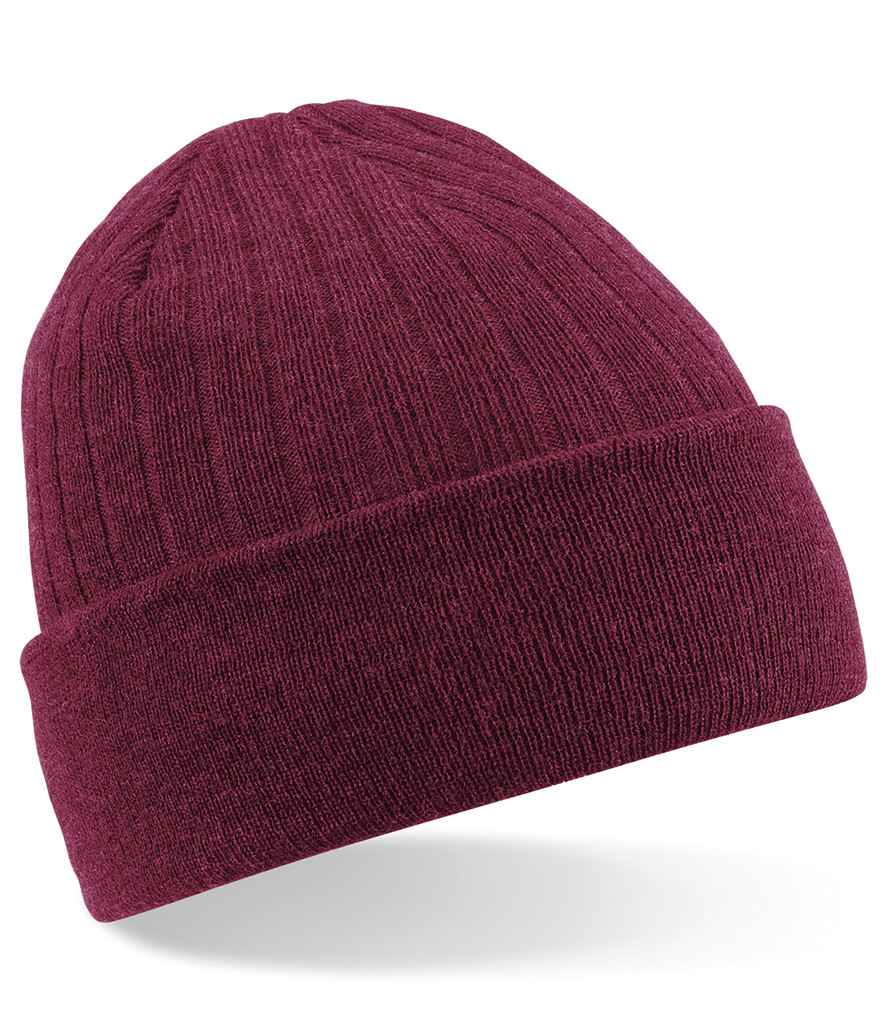 Beechfield Thinsulate™ Beanie in ONE Burgundy by Beechfield — Custom branded clothing by Print Press, featuring premium embroidery produced in our specialist print lab in the UK.