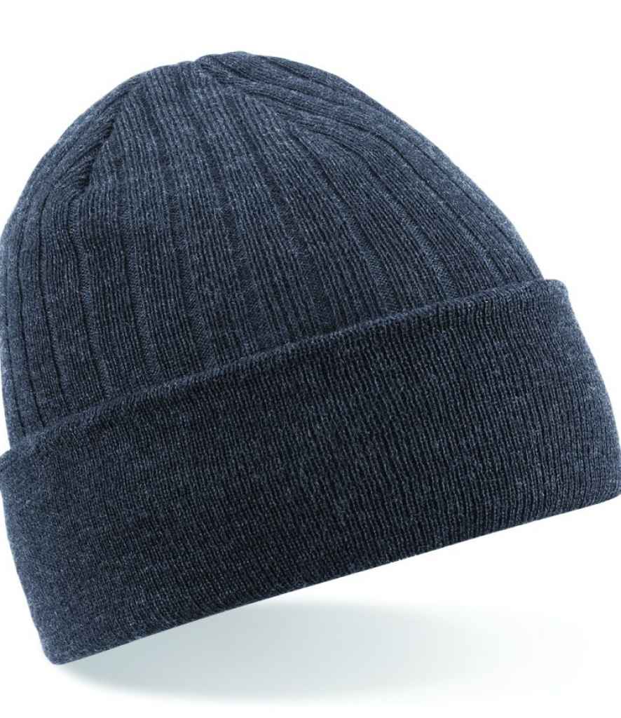 Beechfield Thinsulate™ Beanie in ONE Dark Graphite by Beechfield — Custom branded clothing by Print Press, featuring premium embroidery produced in our specialist print lab in the UK.