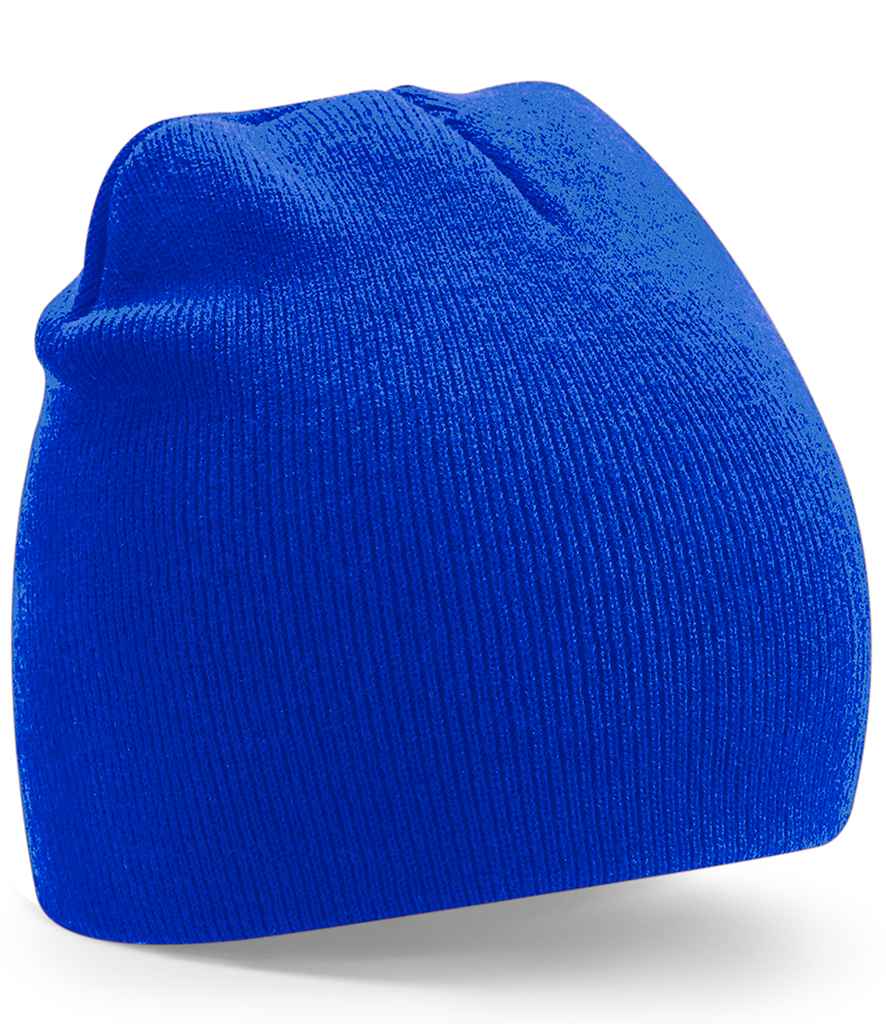 Beechfield Recycled Original Pull-On Beanie in ONE Bright Royal by Beechfield — Custom branded clothing by Print Press, featuring premium embroidery produced in our specialist print lab in the UK.