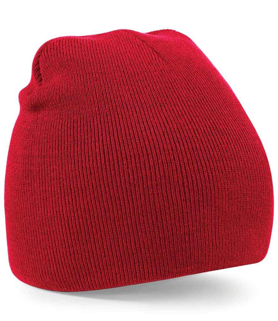 Beechfield Original Pull-On Beanie in ONE Classic Red by Beechfield — Custom branded clothing by Print Press, featuring premium embroidery produced in our specialist print lab in the UK.