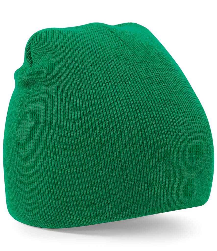 Beechfield Original Pull-On Beanie in ONE Kelly Green by Beechfield — Custom branded clothing by Print Press, featuring premium embroidery produced in our specialist print lab in the UK.