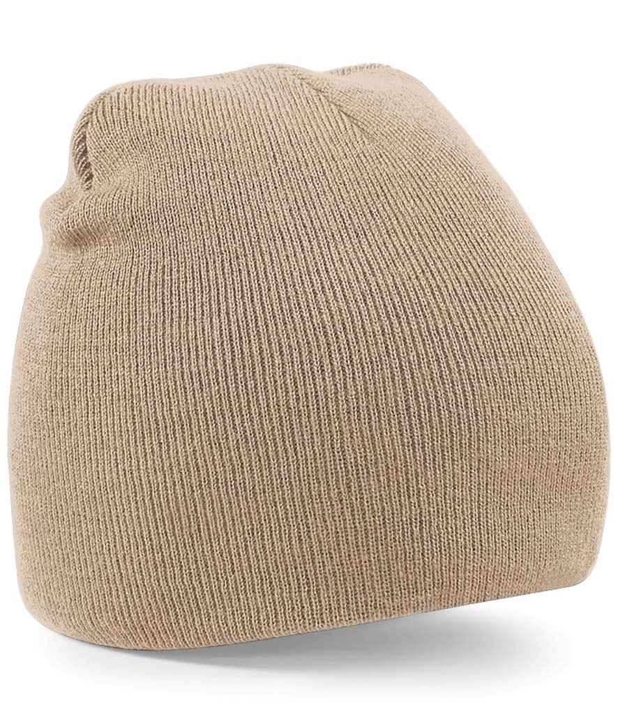 Beechfield Original Pull-On Beanie in ONE Stone by Beechfield — Custom branded clothing by Print Press, featuring premium embroidery produced in our specialist print lab in the UK.
