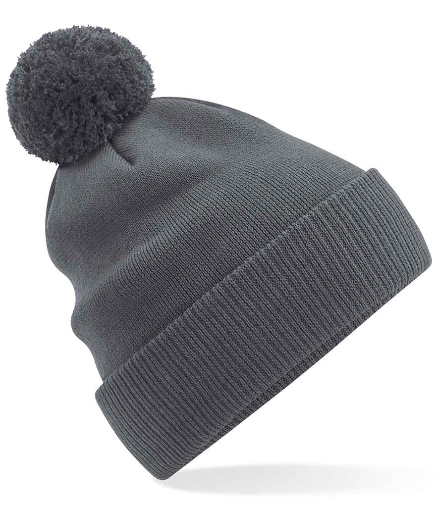 Beechfield Organic Cotton Snowstar® Beanie in ONE Graphite Grey by Beechfield — Custom branded clothing by Print Press, featuring premium embroidery produced in our specialist print lab in the UK.