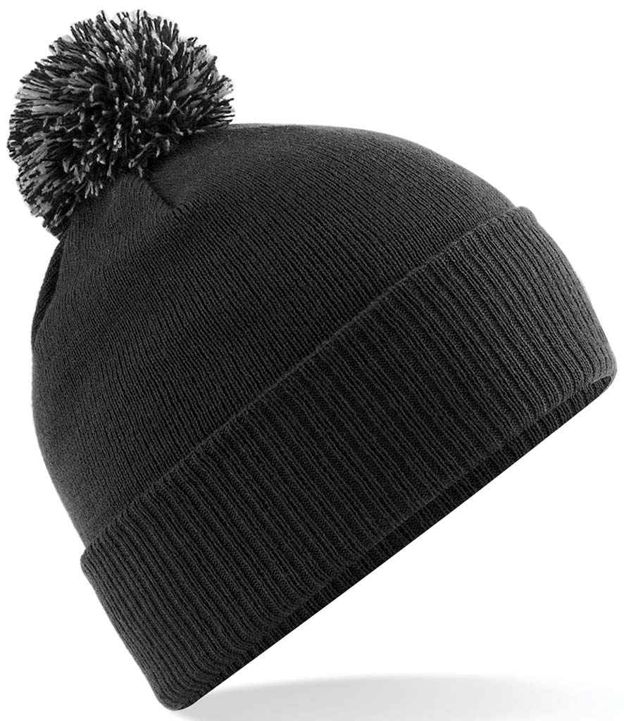 Beechfield Snowstar® Beanie in ONE Black Graphite Grey by Beechfield — Custom branded clothing by Print Press, featuring premium embroidery produced in our specialist print lab in the UK.