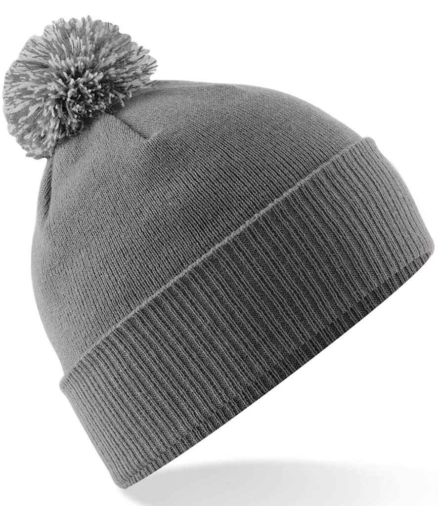 Beechfield Snowstar® Beanie in ONE Graphite Grey Light Grey by Beechfield — Custom branded clothing by Print Press, featuring premium embroidery produced in our specialist print lab in the UK.