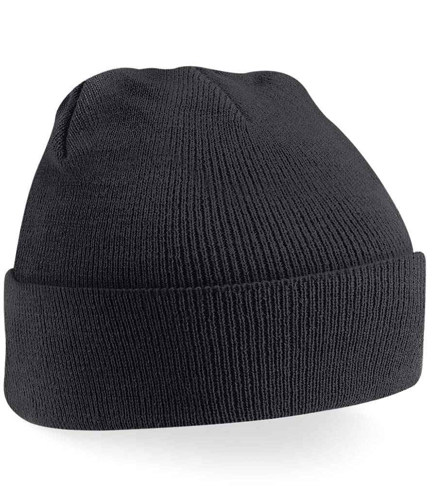 Beechfield Kids Original Cuffed Beanie in ONE Black by Beechfield — Custom branded clothing by Print Press, featuring premium embroidery produced in our specialist print lab in the UK.