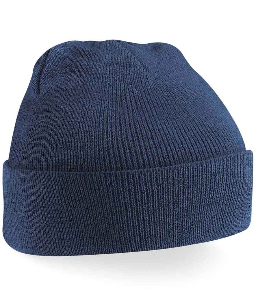 Beechfield Kids Original Cuffed Beanie in ONE French Navy by Beechfield — Custom branded clothing by Print Press, featuring premium embroidery produced in our specialist print lab in the UK.