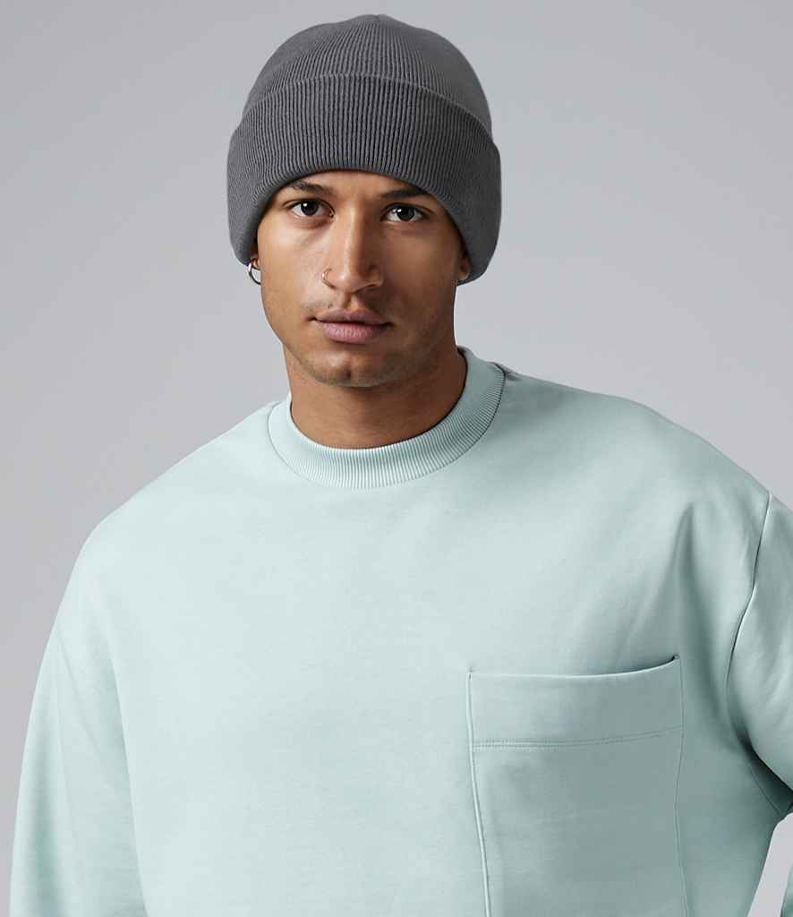 Beechfield Recycled Original Cuffed Beanie in ONE Graphite Grey by Beechfield — Custom branded clothing by Print Press, featuring premium embroidery produced in our specialist print lab in the UK.