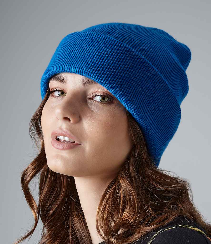 Beechfield Original Cuffed Beanie in ONE Bright Royal by Beechfield — Custom branded clothing by Print Press, featuring premium embroidery produced in our specialist print lab in the UK.