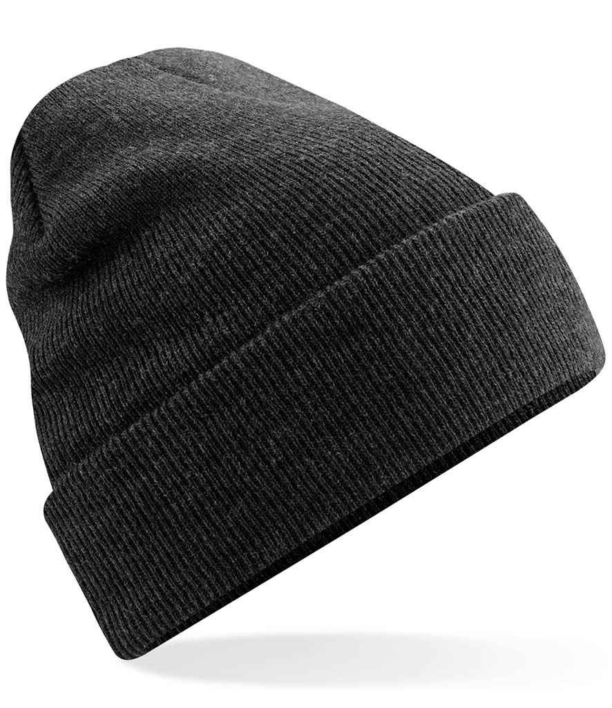 Beechfield Original Cuffed Beanie in ONE Charcoal by Beechfield — Custom branded clothing by Print Press, featuring premium embroidery produced in our specialist print lab in the UK.