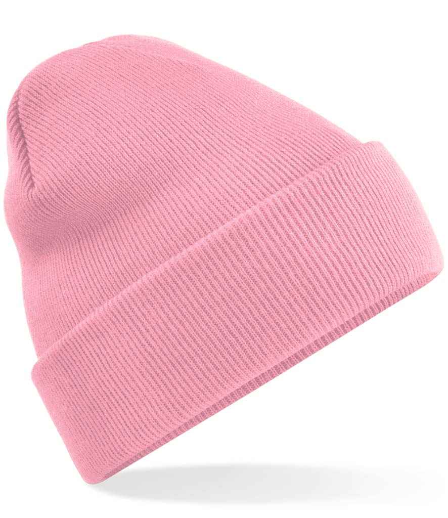 Beechfield Original Cuffed Beanie in ONE Dusky Pink by Beechfield — Custom branded clothing by Print Press, featuring premium embroidery produced in our specialist print lab in the UK.
