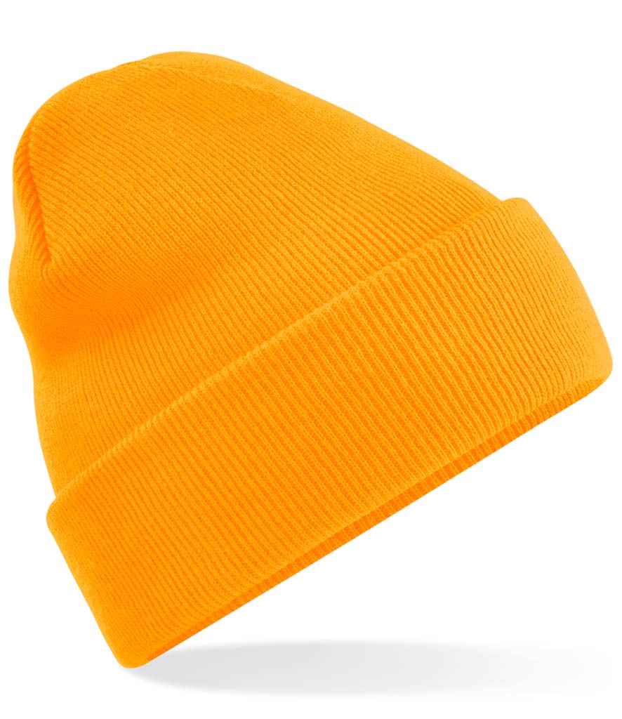 Beechfield Original Cuffed Beanie in ONE Fluorescent Orange by Beechfield — Custom branded clothing by Print Press, featuring premium embroidery produced in our specialist print lab in the UK.