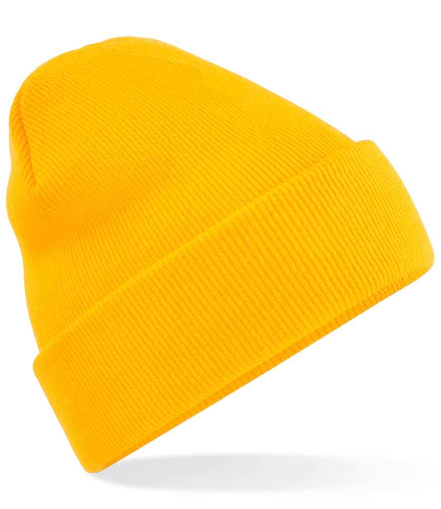 Beechfield Original Cuffed Beanie in ONE Gold by Beechfield — Custom branded clothing by Print Press, featuring premium embroidery produced in our specialist print lab in the UK.