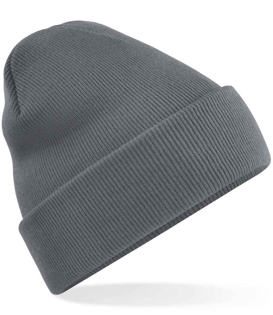 Beechfield Original Cuffed Beanie in ONE Graphite Grey by Beechfield — Custom branded clothing by Print Press, featuring premium embroidery produced in our specialist print lab in the UK.