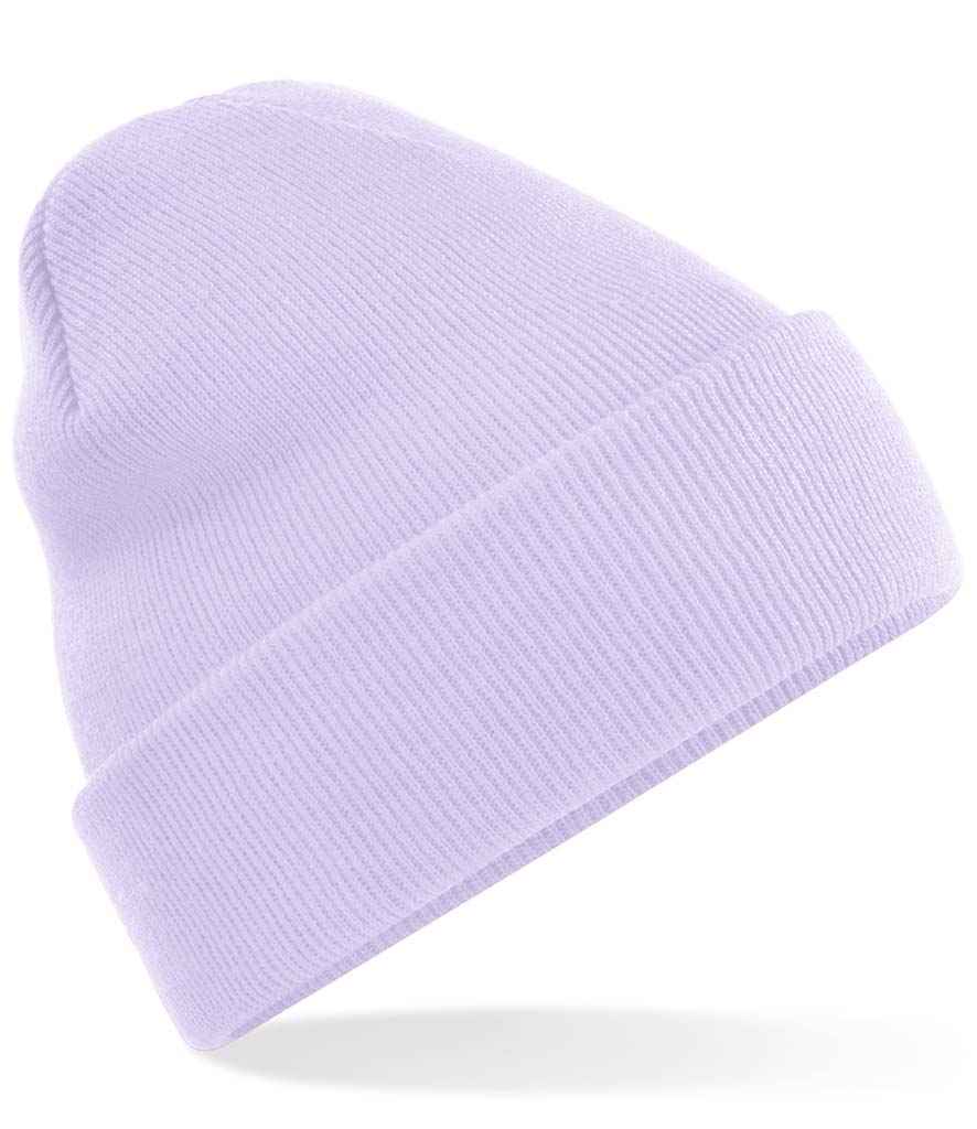 Beechfield Original Cuffed Beanie in ONE Lavender by Beechfield — Custom branded clothing by Print Press, featuring premium embroidery produced in our specialist print lab in the UK.