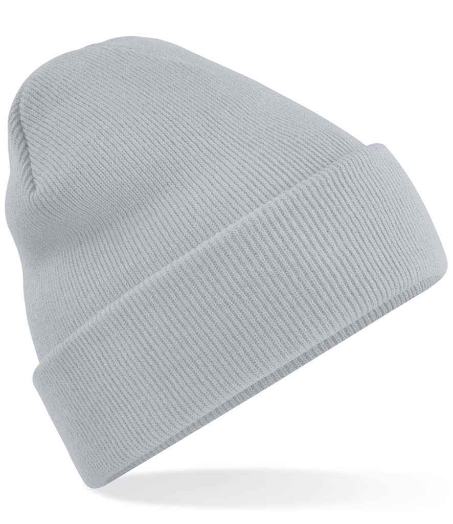 Beechfield Original Cuffed Beanie in ONE Light Grey by Beechfield — Custom branded clothing by Print Press, featuring premium embroidery produced in our specialist print lab in the UK.