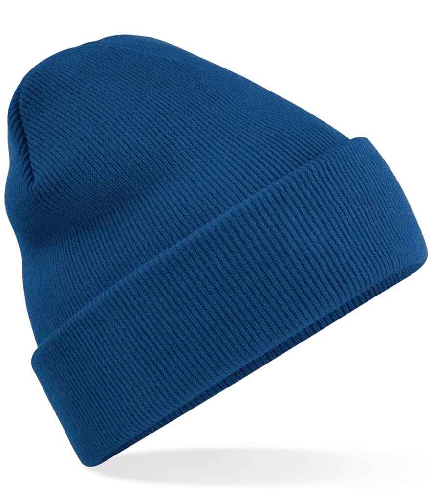 Beechfield Original Cuffed Beanie in ONE Petrol by Beechfield — Custom branded clothing by Print Press, featuring premium embroidery produced in our specialist print lab in the UK.