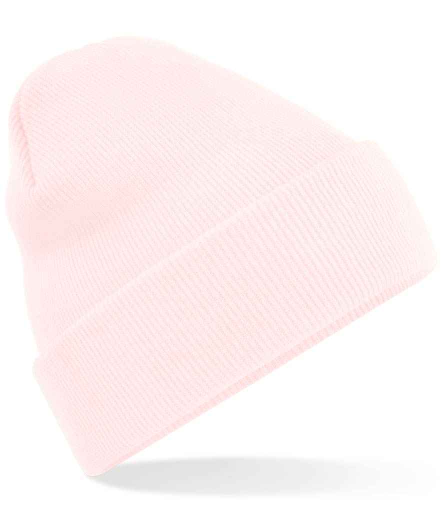 Beechfield Original Cuffed Beanie in ONE Pastel Pink by Beechfield — Custom branded clothing by Print Press, featuring premium embroidery produced in our specialist print lab in the UK.