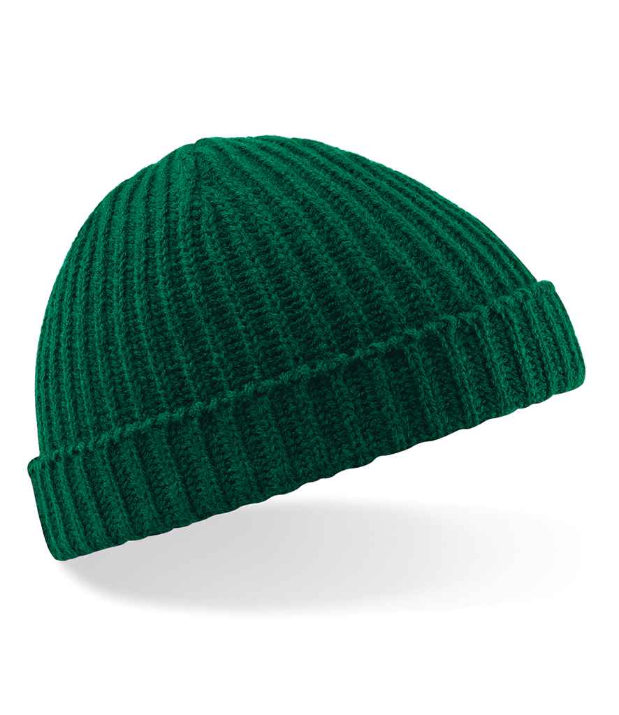 Beechfield Trawler Beanie in ONE Bottle Green by Beechfield — Custom branded clothing by Print Press, featuring premium embroidery produced in our specialist print lab in the UK.