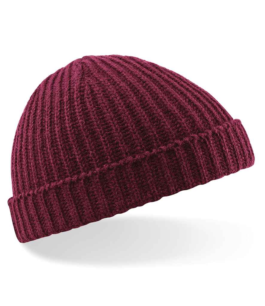 Beechfield Trawler Beanie in ONE Burgundy by Beechfield — Custom branded clothing by Print Press, featuring premium embroidery produced in our specialist print lab in the UK.