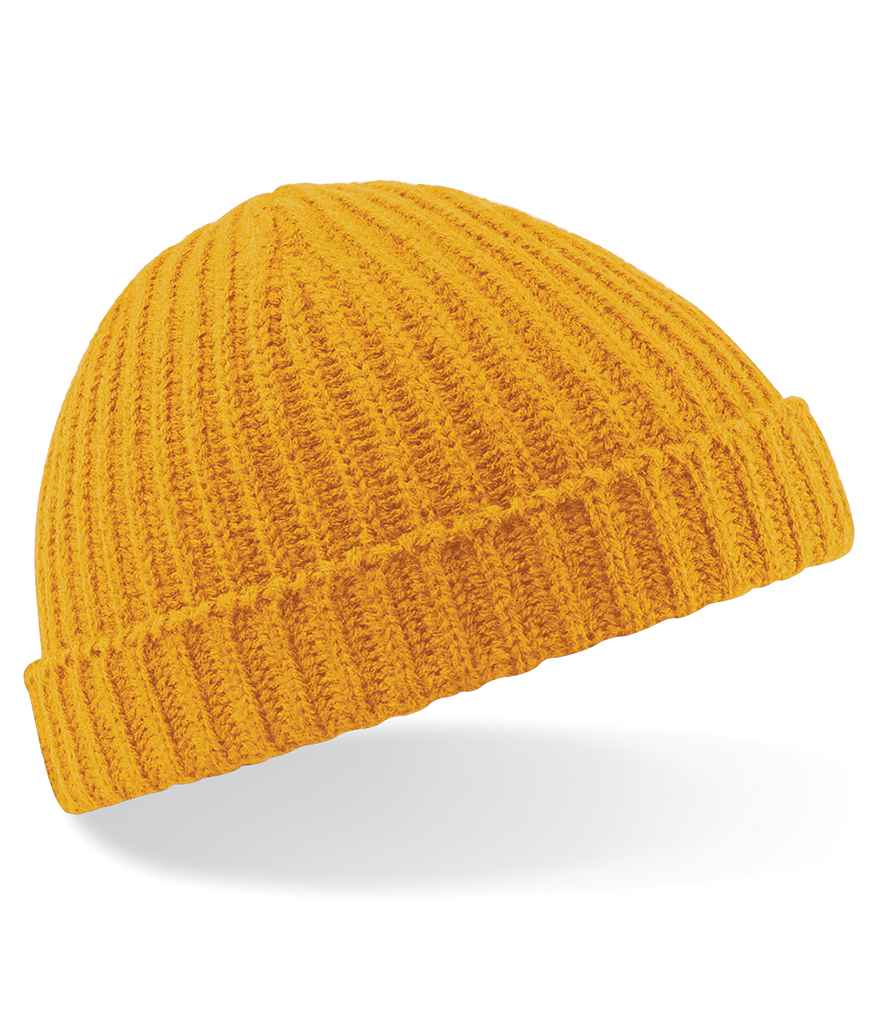 Beechfield Trawler Beanie in ONE Mustard by Beechfield — Custom branded clothing by Print Press, featuring premium embroidery produced in our specialist print lab in the UK.