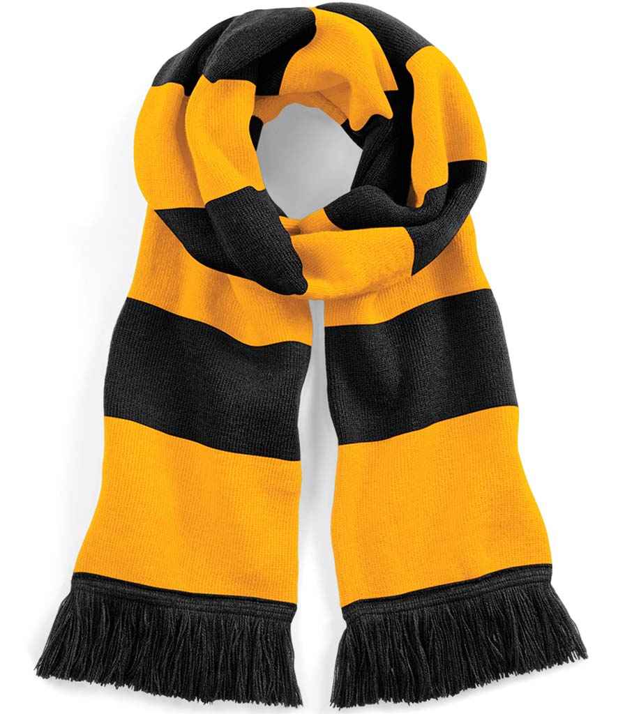 Beechfield Stadium Scarf in ONE Black Gold by Beechfield — Custom branded clothing by Print Press, featuring premium embroidery produced in our specialist print lab in the UK.