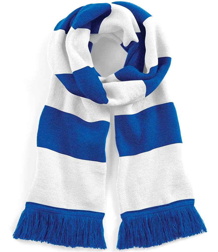 Beechfield Stadium Scarf in ONE Bright Royal White by Beechfield — Custom branded clothing by Print Press, featuring premium embroidery produced in our specialist print lab in the UK.