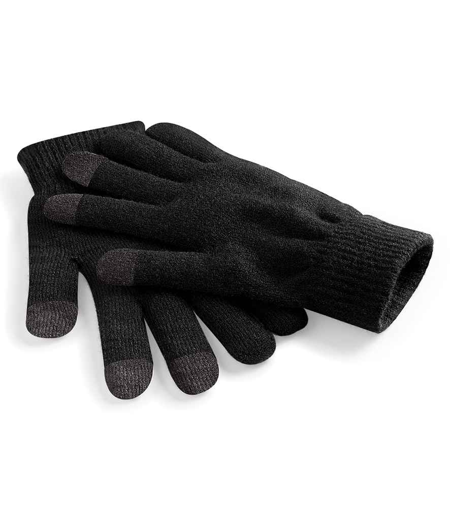 Beechfield Touchscreen Smart Gloves in S M Black by Beechfield — Custom branded clothing by Print Press, featuring premium embroidery produced in our specialist print lab in the UK.