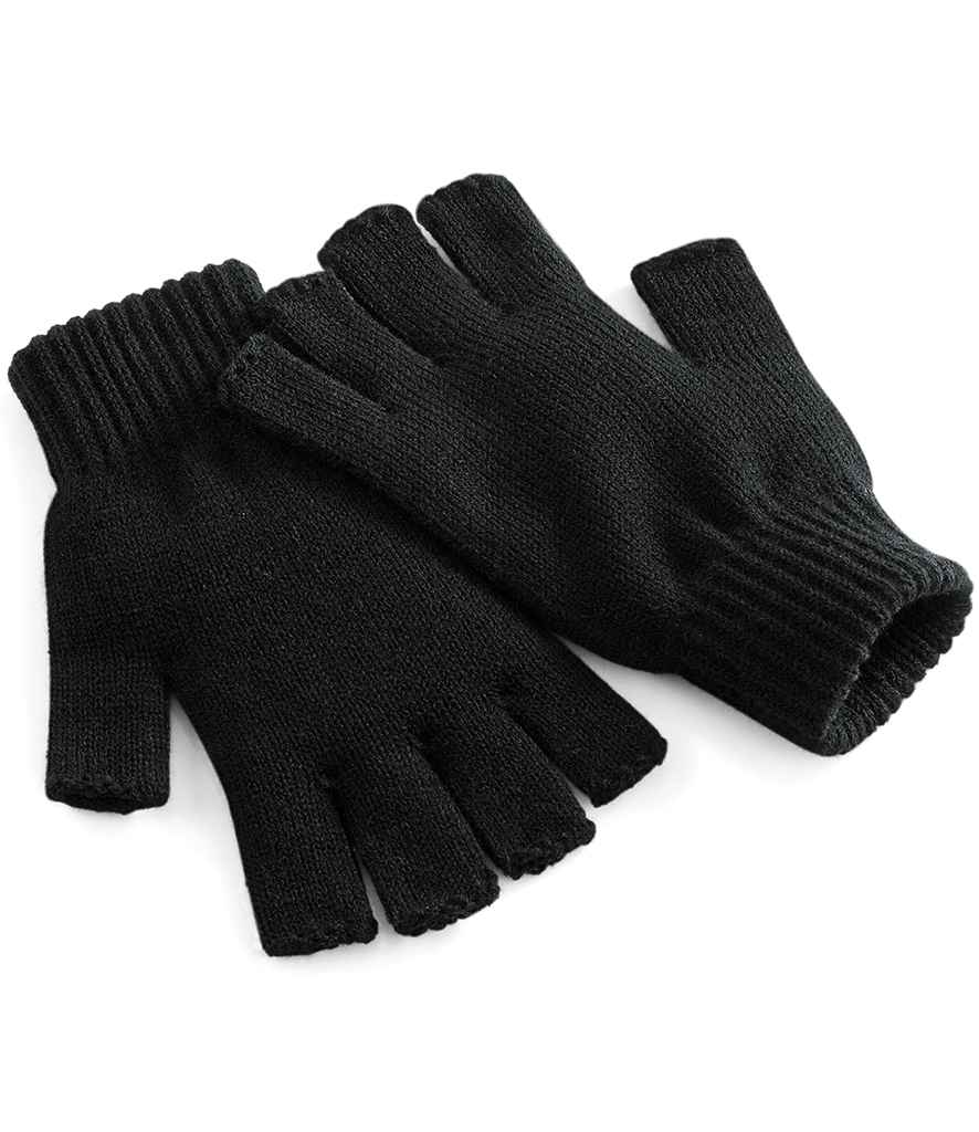 Beechfield Fingerless Gloves in S M Black by Beechfield — Custom branded clothing by Print Press, featuring premium embroidery produced in our specialist print lab in the UK.