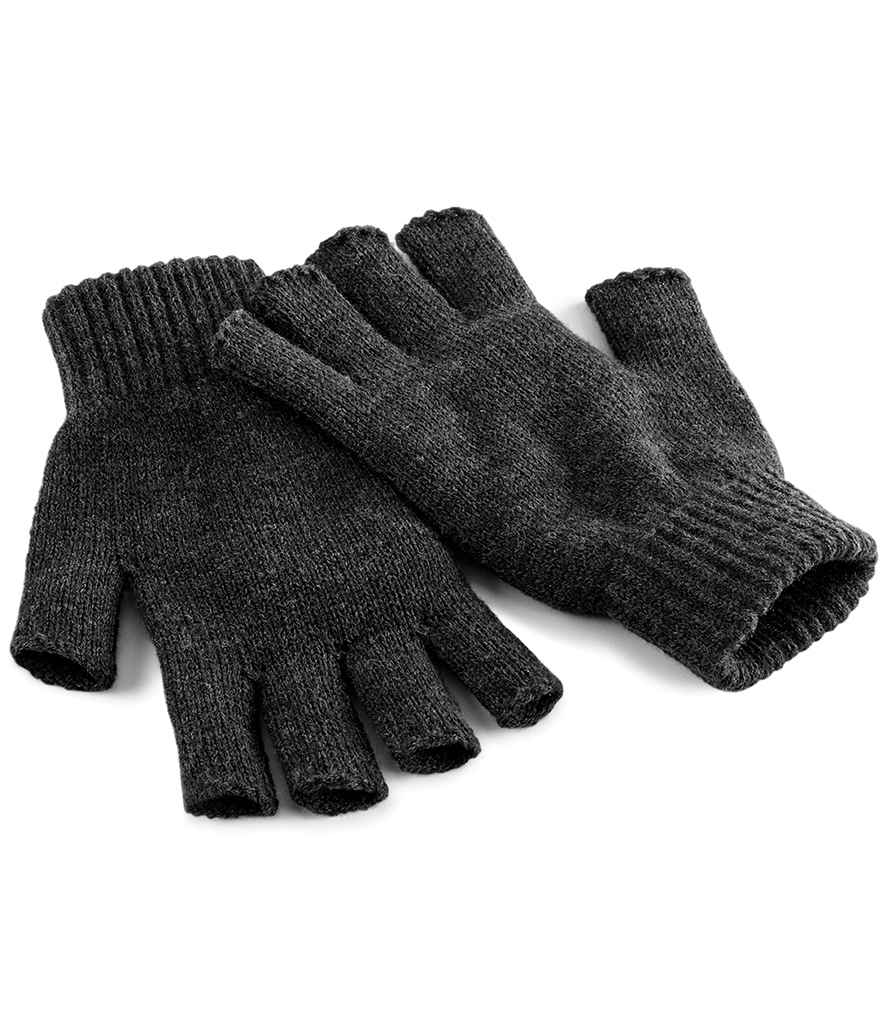 Beechfield Fingerless Gloves in S M Charcoal by Beechfield — Custom branded clothing by Print Press, featuring premium embroidery produced in our specialist print lab in the UK.