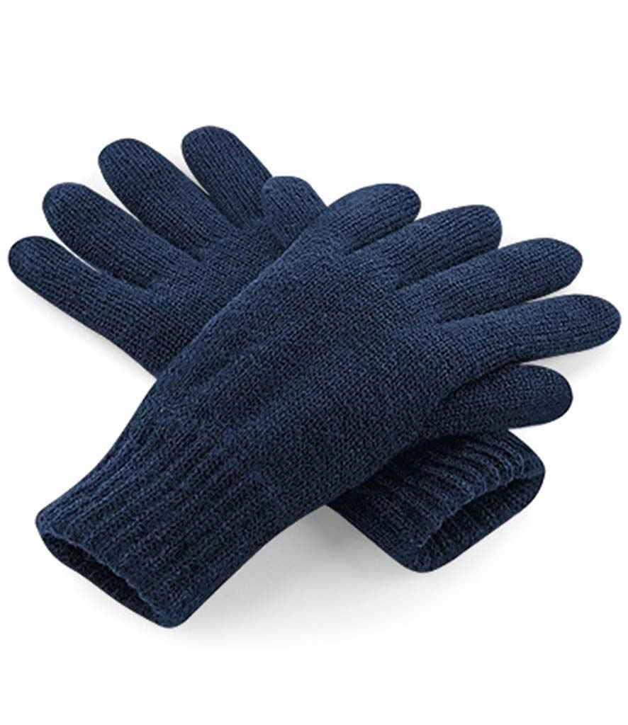 Beechfield Classic Thinsulate™ Gloves in S M French Navy by Beechfield — Custom branded clothing by Print Press, featuring premium embroidery produced in our specialist print lab in the UK.