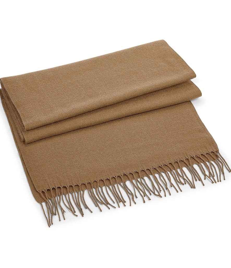 Beechfield Classic Woven Scarf in ONE Biscuit by Beechfield — Custom branded clothing by Print Press, featuring premium embroidery produced in our specialist print lab in the UK.