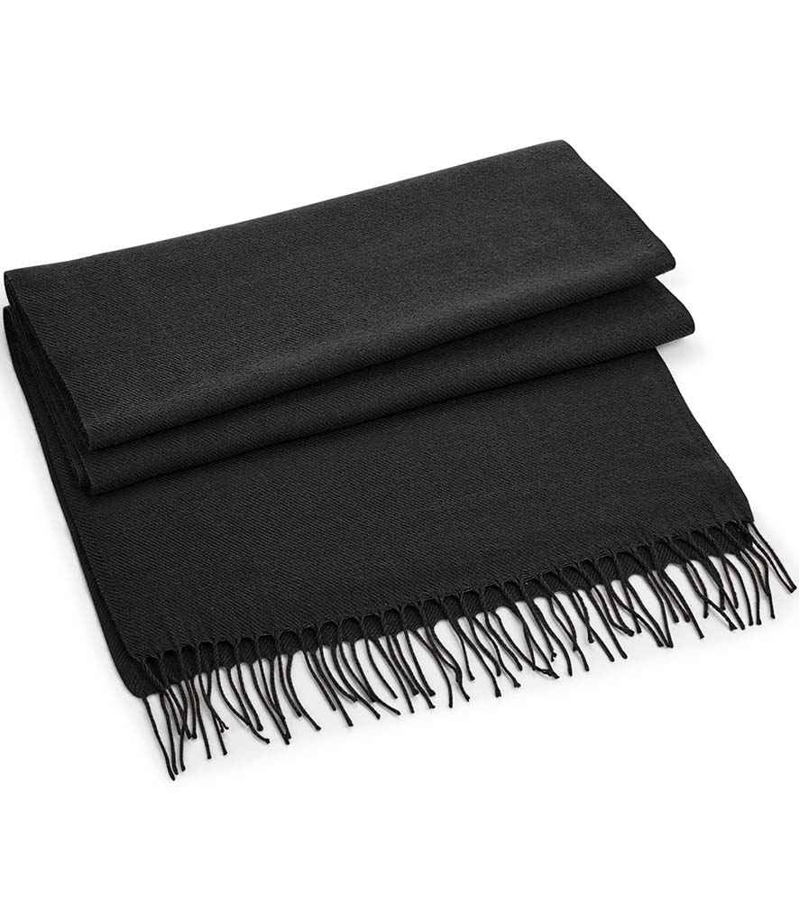 Beechfield Classic Woven Scarf in ONE Black by Beechfield — Custom branded clothing by Print Press, featuring premium embroidery produced in our specialist print lab in the UK.