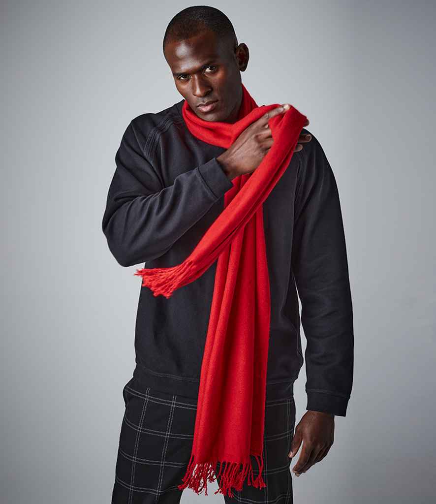 Beechfield Classic Woven Scarf in ONE Classic Red by Beechfield — Custom branded clothing by Print Press, featuring premium embroidery produced in our specialist print lab in the UK.