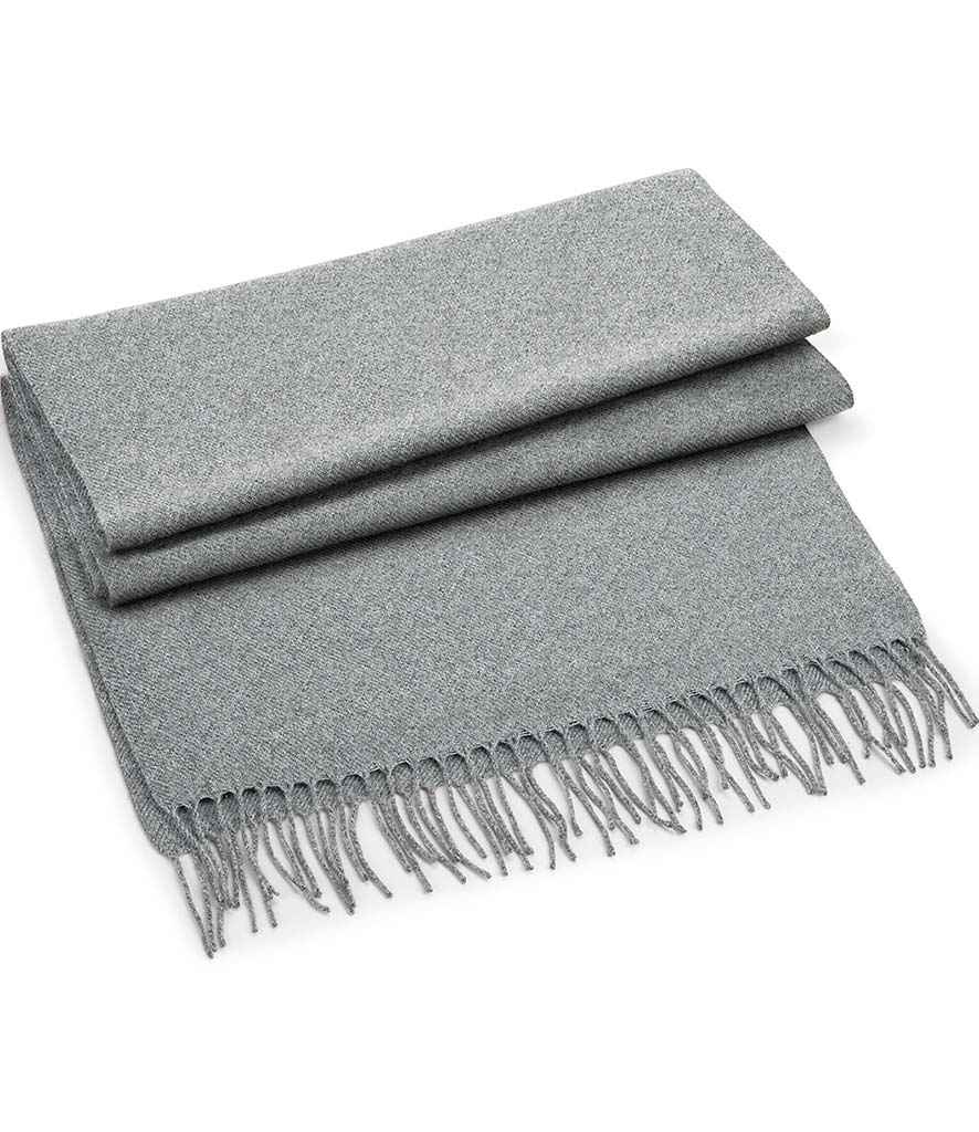Beechfield Classic Woven Scarf in ONE Heather Grey by Beechfield — Custom branded clothing by Print Press, featuring premium embroidery produced in our specialist print lab in the UK.