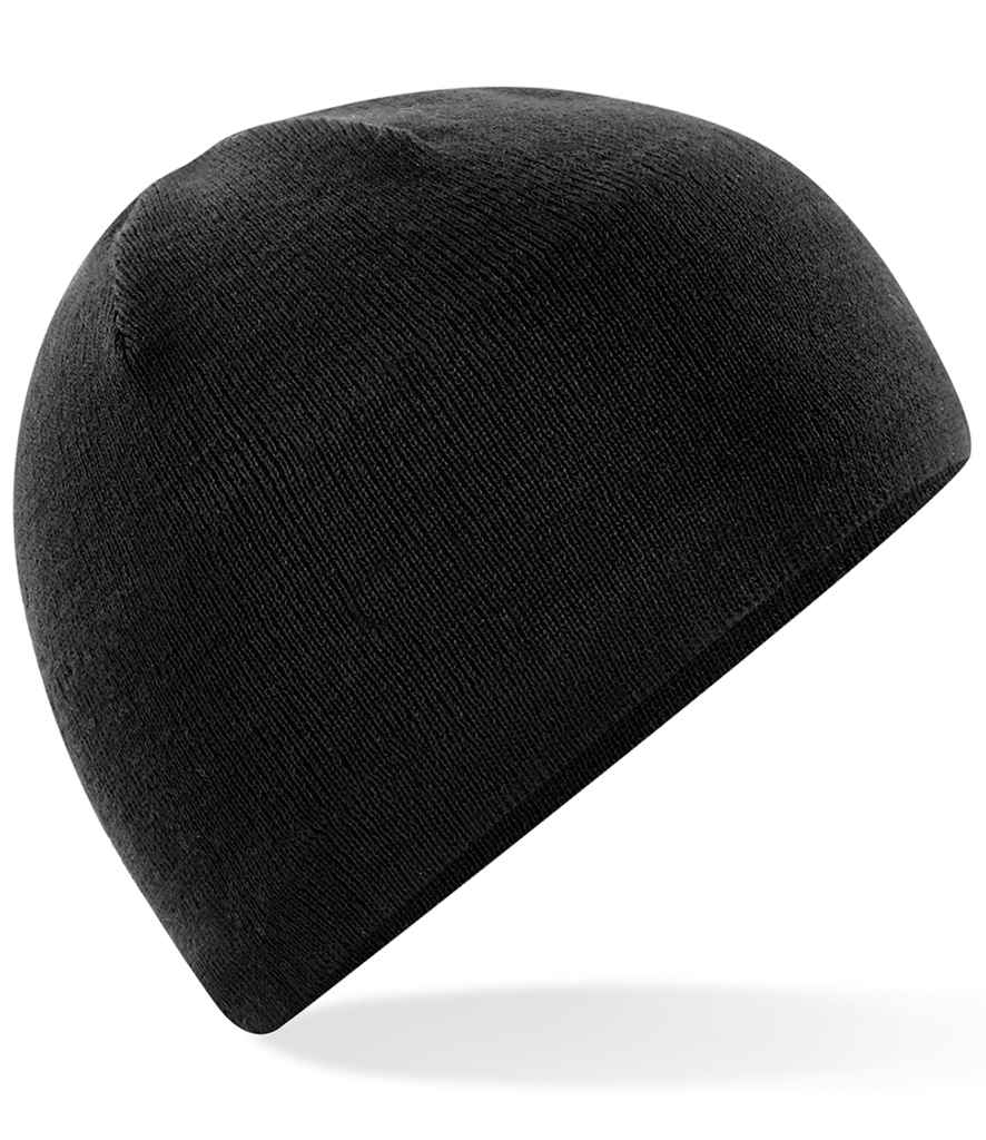 Beechfield Water Repellent Active Beanie in ONE Black by Beechfield — Custom branded clothing by Print Press, featuring premium embroidery produced in our specialist print lab in the UK.