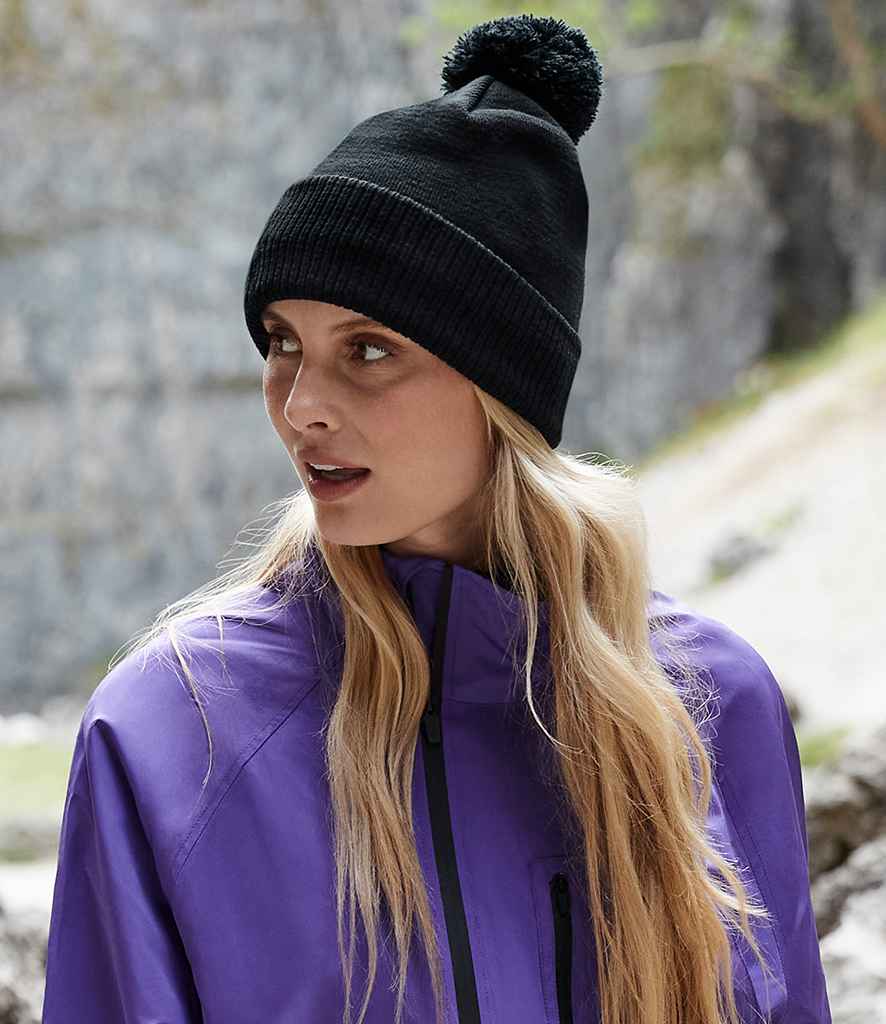 Beechfield Water Repellent Thermal Snowstar® Beanie in ONE Black by Beechfield — Custom branded clothing by Print Press, featuring premium embroidery produced in our specialist print lab in the UK.