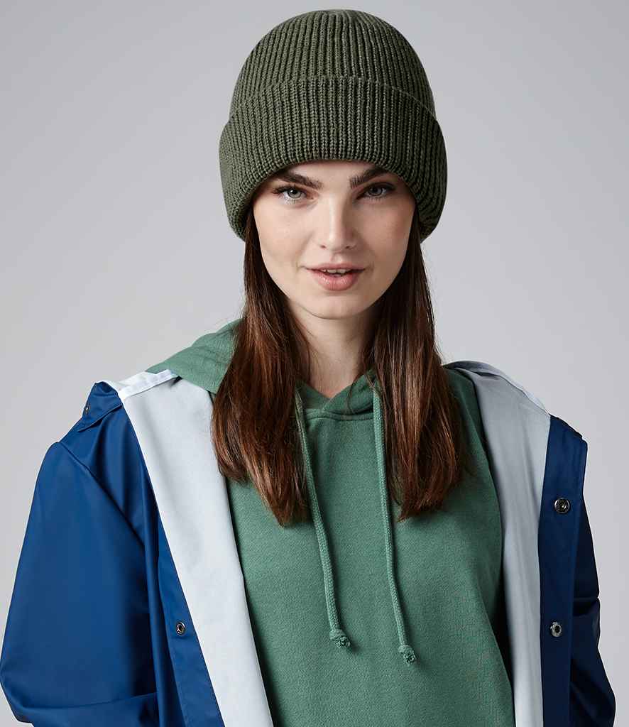 Beechfield Water Repellent Thermal Elements Beanie in ONE Olive Green by Beechfield — Custom branded clothing by Print Press, featuring premium embroidery produced in our specialist print lab in the UK.