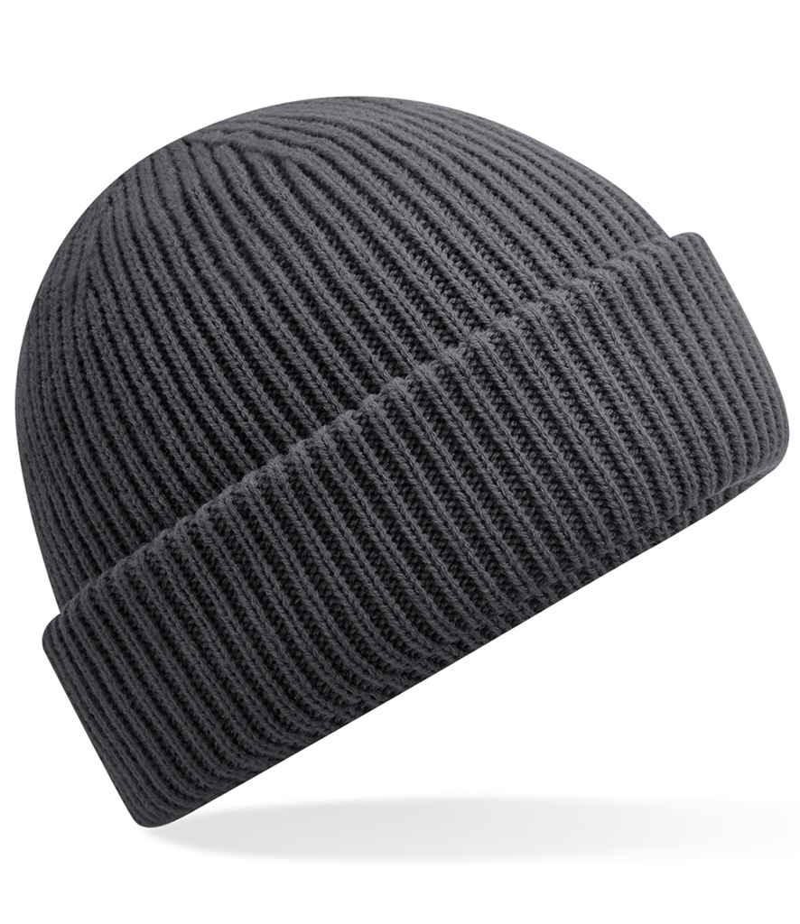 Beechfield Recycled Wind Resistant Breathable Elements Beanie in ONE Graphite Grey by Beechfield — Custom branded clothing by Print Press, featuring premium embroidery produced in our specialist print lab in the UK.