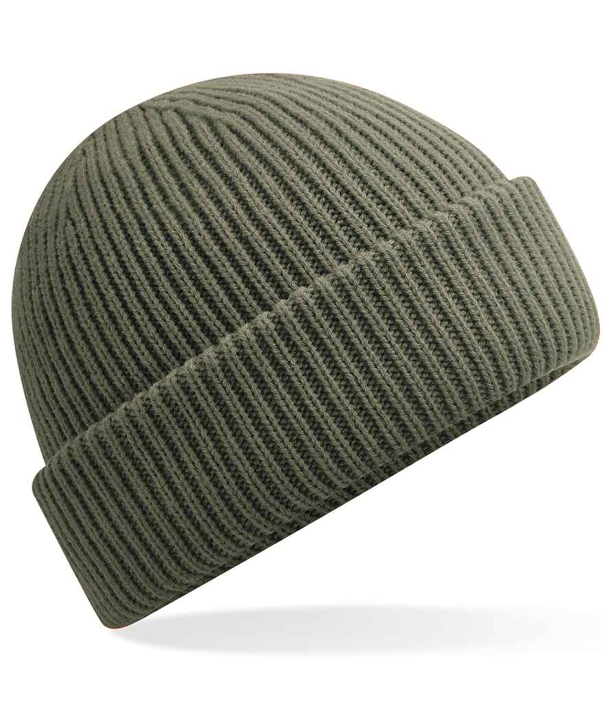 Beechfield Recycled Wind Resistant Breathable Elements Beanie in ONE Olive Green by Beechfield — Custom branded clothing by Print Press, featuring premium embroidery produced in our specialist print lab in the UK.