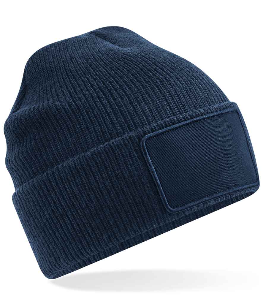 Beechfield Removable Patch Thinsulate™ Beanie in ONE French Navy by Beechfield — Custom branded clothing by Print Press, featuring premium embroidery produced in our specialist print lab in the UK.