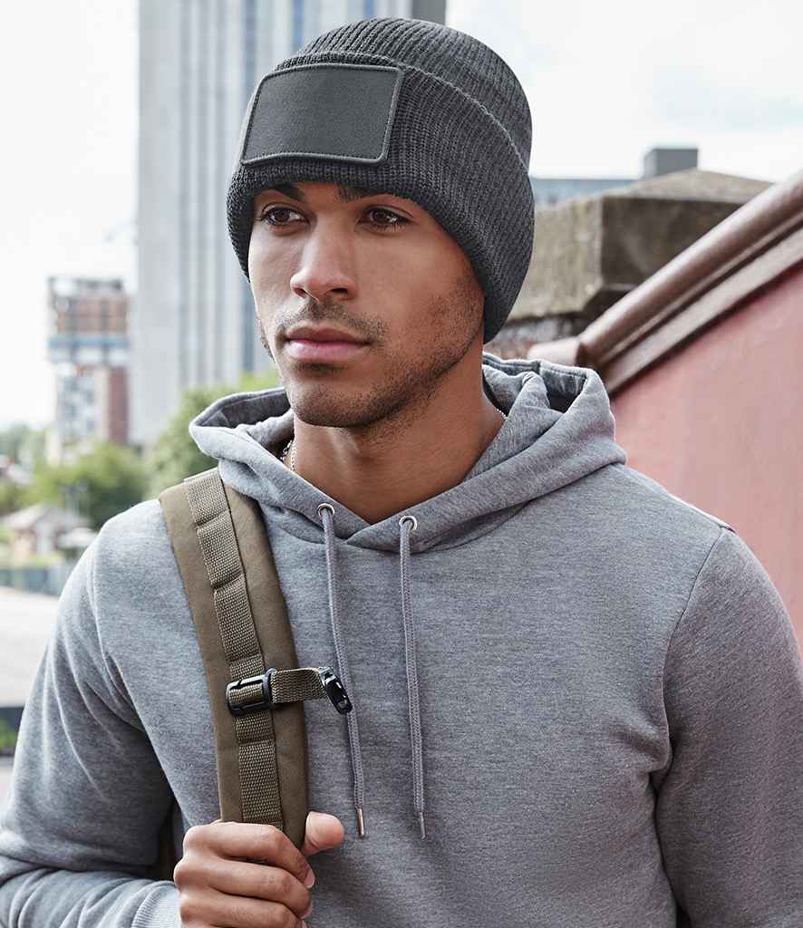 Beechfield Removable Patch Thinsulate™ Beanie in ONE Military Green by Beechfield — Custom branded clothing by Print Press, featuring premium embroidery produced in our specialist print lab in the UK.