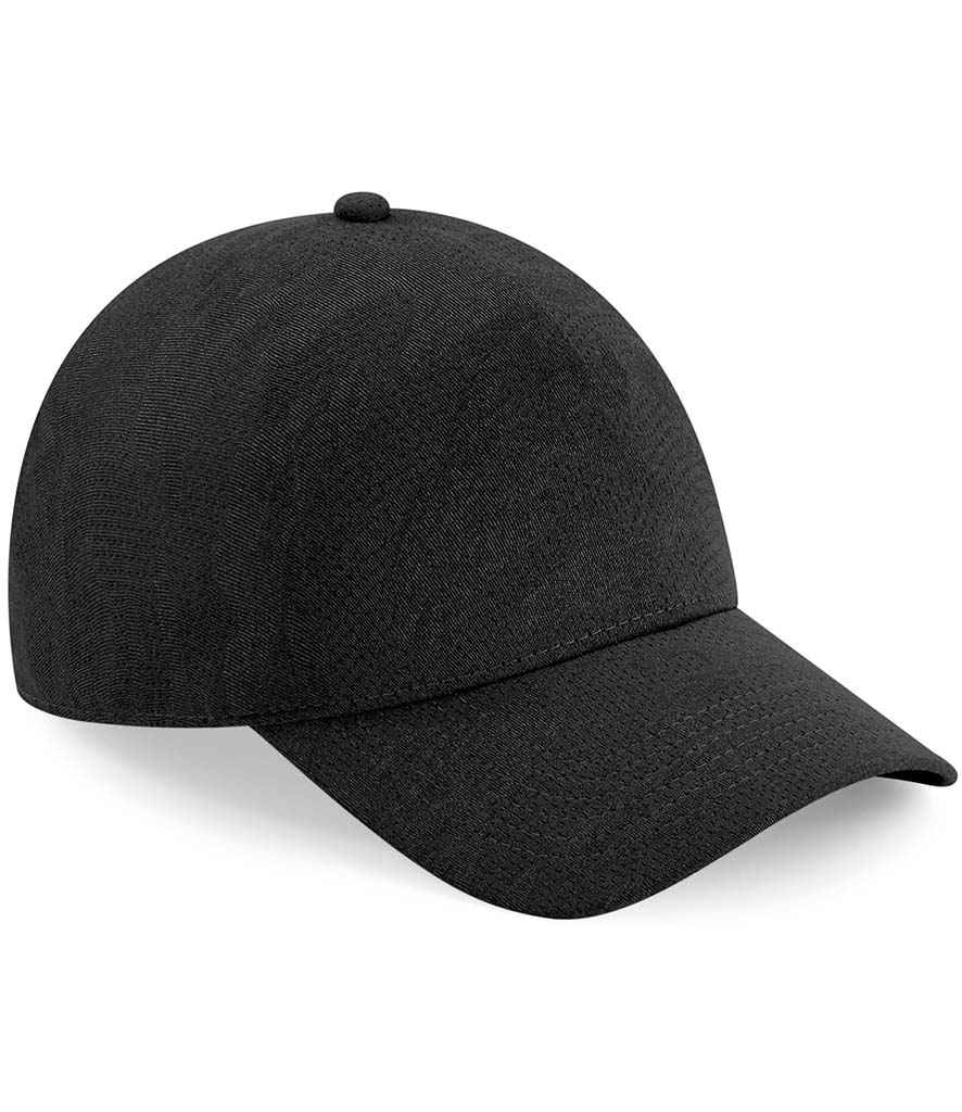 Beechfield Seamless Performance Cap in ONE Black by Beechfield — Custom branded clothing by Print Press, featuring premium embroidery produced in our specialist print lab in the UK.