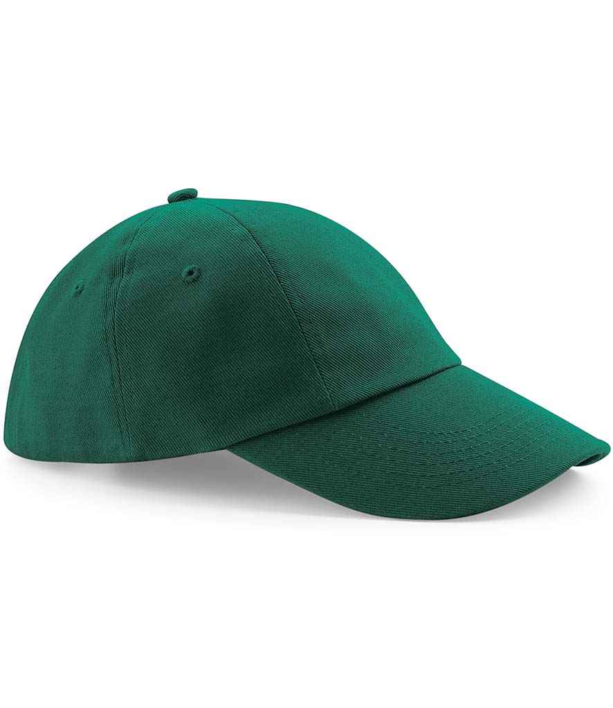 Beechfield Low Profile Heavy Cotton Drill Cap in ONE Bottle Green by Beechfield — Custom branded clothing by Print Press, featuring premium embroidery produced in our specialist print lab in the UK.
