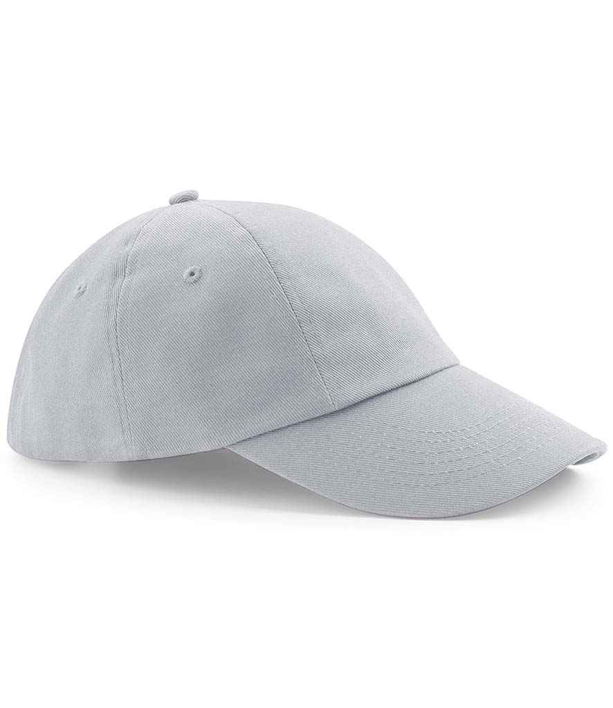 Beechfield Low Profile Heavy Cotton Drill Cap in ONE Light Grey by Beechfield — Custom branded clothing by Print Press, featuring premium embroidery produced in our specialist print lab in the UK.